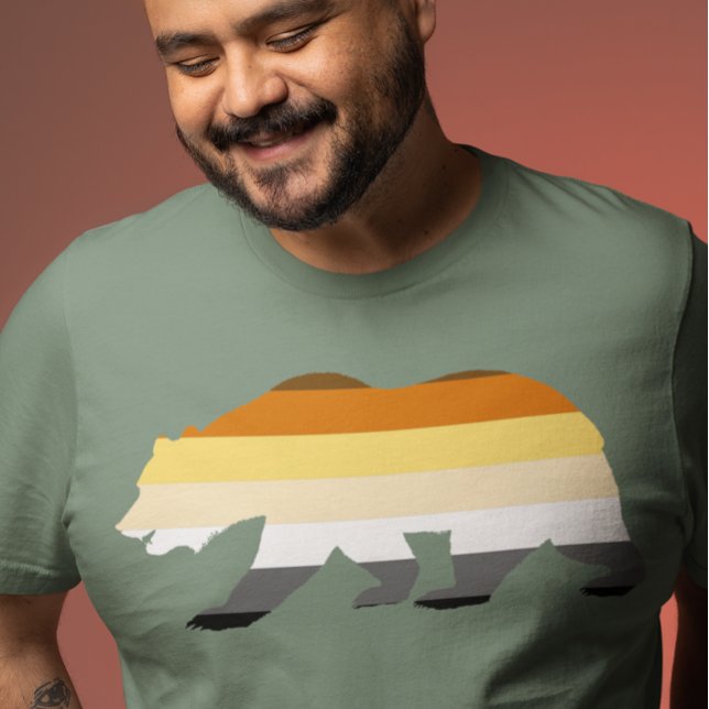 T-shirt Drapeau de l'ours gay Brown rayé LGBT (Créateur téléchargé)