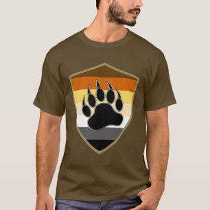 T-shirt Drapeau de l'ours gris Bear Pride Bouclier Ours Pa