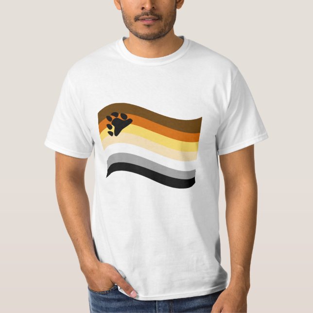 T-shirt Drapeau de l'ours Pride Paw Wavy (Devant)