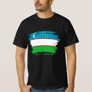 T-shirt Drapeau de l'Ouzbékistan