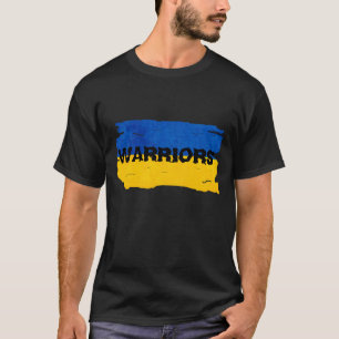 T-shirt Drapeau de l'Ukraine bleu et jaune des guerriers