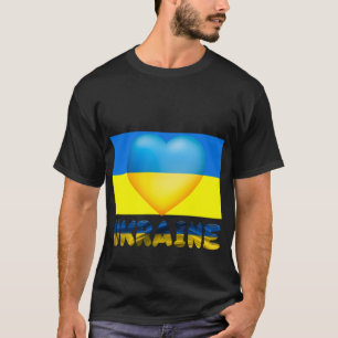 T-shirt Drapeau de l'Ukraine de l'amour et de la sécurité