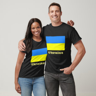 T-shirt Drapeau de l'Ukraine, étiqueté,
