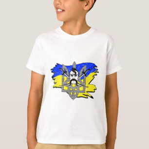 T-shirt Drapeau de l'Ukraine Guerrier cosaque ukrainien Tr
