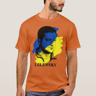 T-shirt Drapeau de l'Ukraine Volodymyr Zelensky