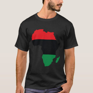 T-shirt Drapeau de l'Unia panafricaine Carte du continent