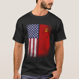 T-shirt Drapeau De L'Union Soviétique Marteau Socialiste F