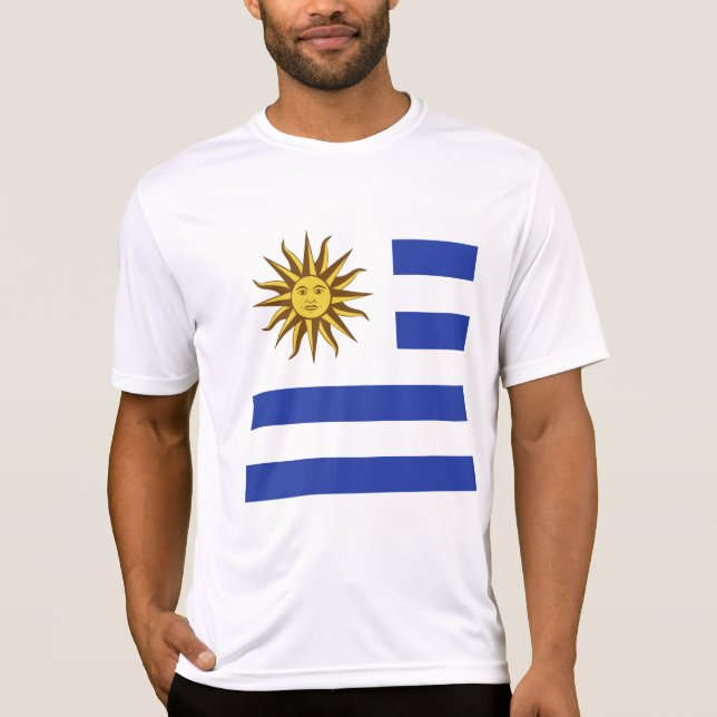 T-shirt drapeau de l'Uruguay (Devant)
