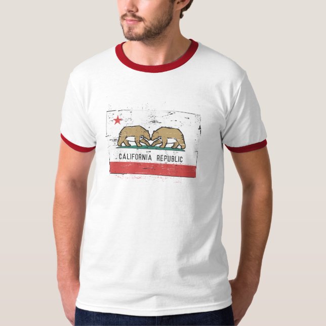 T-shirt Drapeau de mariage homosexuel de la Californie (Devant)