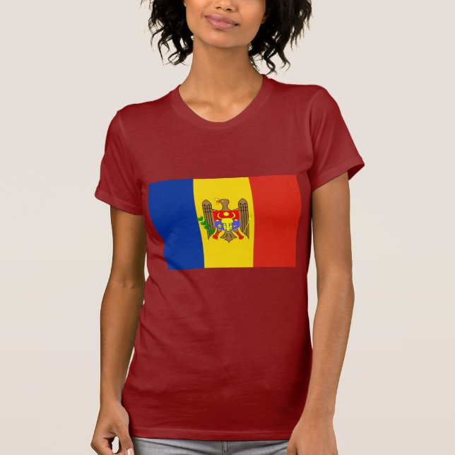 T-shirt Drapeau de Moldau (Devant)