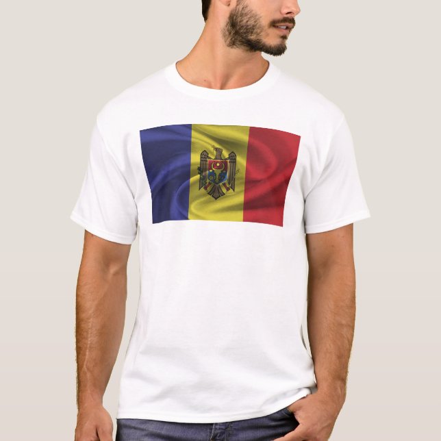 T-shirt Drapeau De Moldavie (Devant)