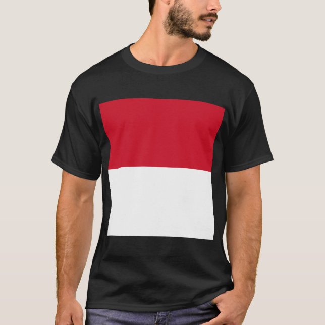 T-shirt Drapeau de Monaco (Devant)