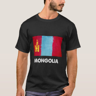 T-shirt Drapeau de Mongolie
