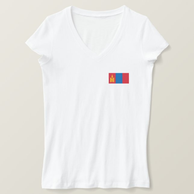 T-shirt Drapeau de Mongolie (Design devant)