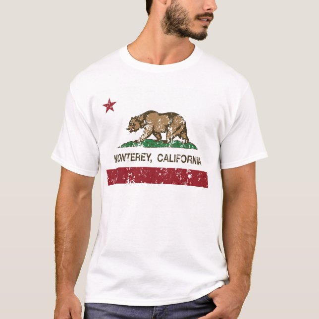 T-shirt drapeau de Monterey la Californie (Devant)