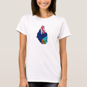 T-shirt Drapeau de Montserrat et carte