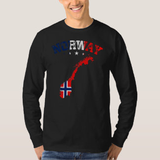 T-shirt Drapeau de Norvège en détresse Hommes Femmes Enfan