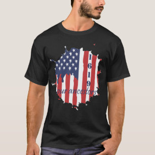 T-shirt Drapeau de nos ancêtres d'Amérique 1619