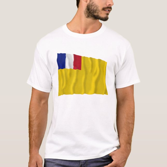 T-shirt Drapeau de ondulation français d'Indochine (Devant)