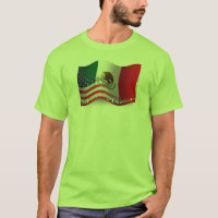 Drapeau de ondulation mexico-américain