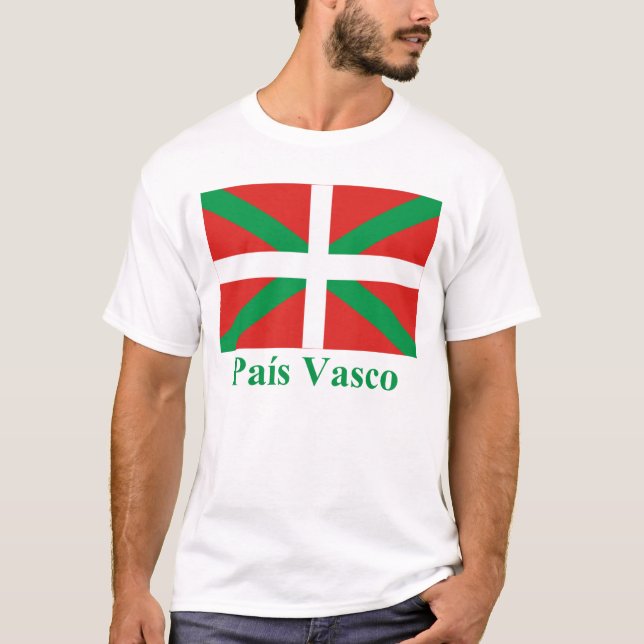 T-shirt Drapeau de País Vasco (Euskadi) avec le nom (Devant)