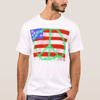 T-shirt Drapeau de paix par Frank Moore