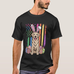 T-shirt Drapeau de Pâques américain œufs drôle de Golden R