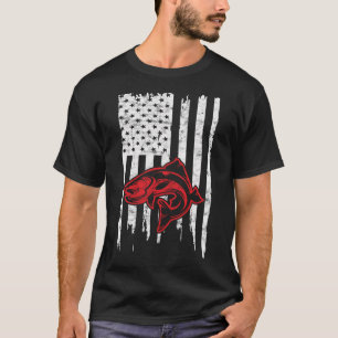 T-shirt Drapeau de pêche au bass