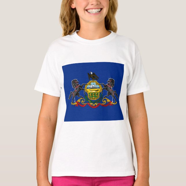 T-shirt Drapeau de Pennsylvanie (Devant)