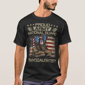 T-shirt Drapeau de petite-fille fière de la Garde national