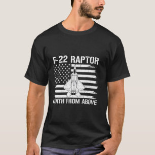 T-shirt Drapeau de pilote militaire F 22 Raptor Death From