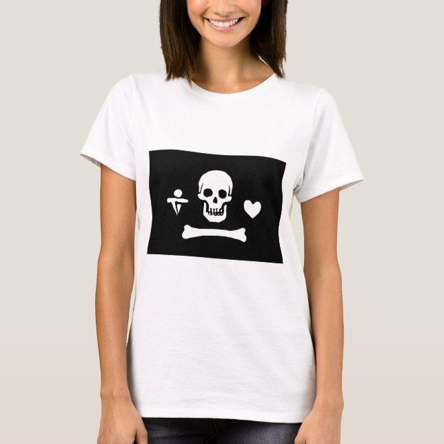 T-shirt Drapeau de pirate de capot de Stede (Devant)