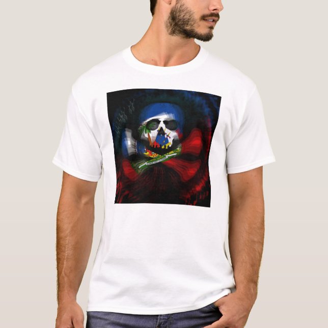 T-shirt Drapeau de pirate haïtien (Devant)