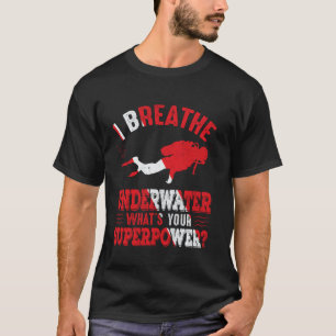 T-shirt Drapeau de plongée en scaphandre drôle et étonnant