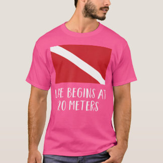 T-shirt Drapeau de plongée en scaphandre drôle Scaphandre