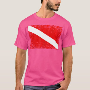 T-shirt Drapeau de plongée Porté Plongée