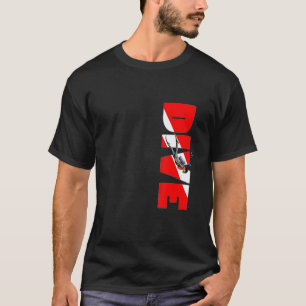 T-shirt Drapeau de plongeur en plongée en scaphandre