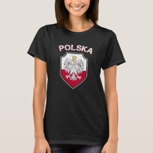 T-shirt Drapeau de polonais d'aigle de Polska