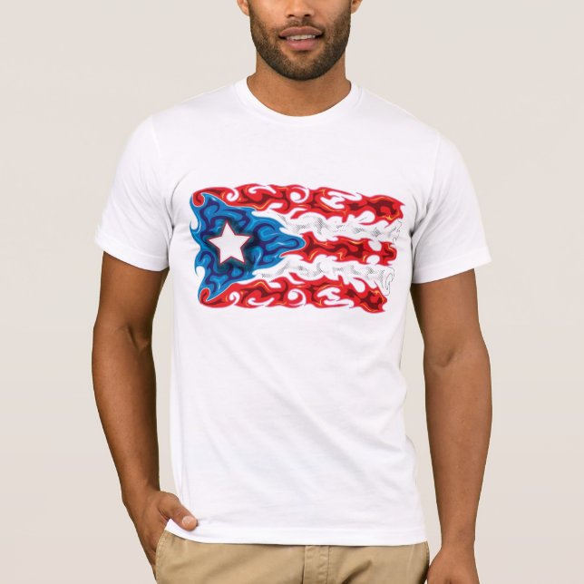 T-shirt Drapeau de Porto Rico (Devant)