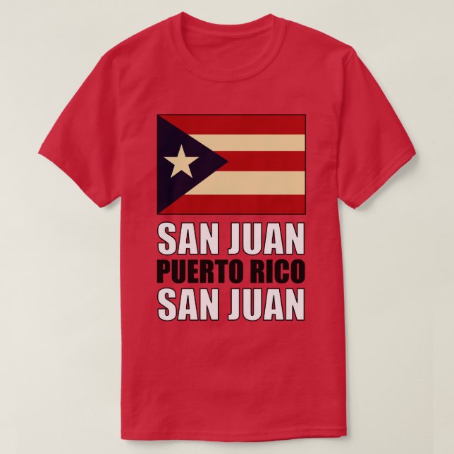 T-shirt Drapeau de Porto Rico (Design devant)