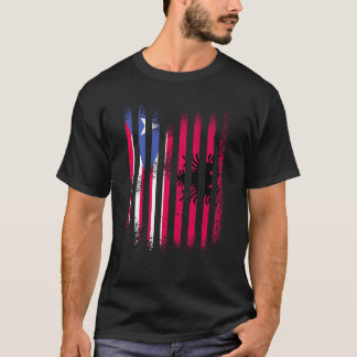 T-shirt Drapeau de Porto Rico Albanie Drapeaux de pays cul