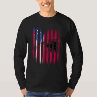 T-shirt Drapeau de Porto Rico Albanie Drapeaux de pays cul