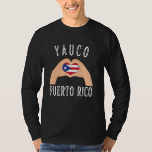 T-shirt Drapeau de Porto Rico Cœur Ville de Yauco