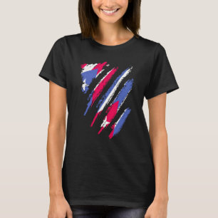 T-shirt Drapeau de Porto Rico Cuba Patriot Country Stripe 