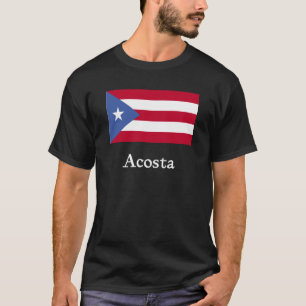 T-shirt Drapeau de Portoricain d'Acosta