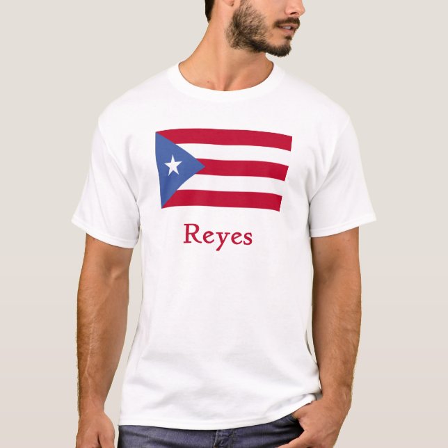 T-shirt Drapeau de Portoricain de Reyes (Devant)