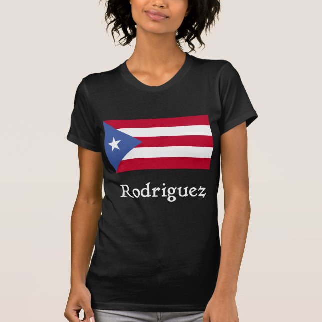 T-shirt Drapeau de Portoricain de Rodriguez (Devant)