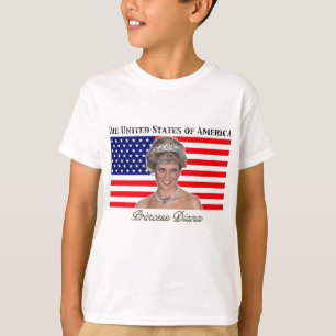 T-shirt Drapeau de princesse Diana Etats-Unis