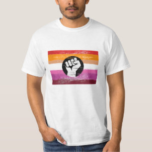 T-shirt Drapeau de protestation peint lesbien