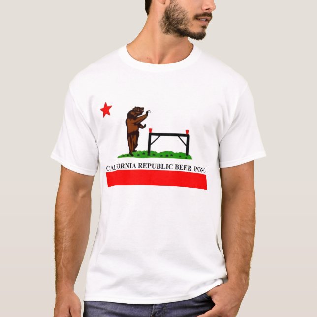 T-shirt Drapeau de puanteur de bière de République de la (Devant)